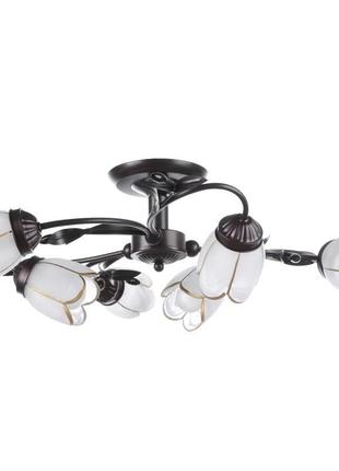 Люстра стельова флористика e14 40w br (bkl-515c/6) brille l67-126