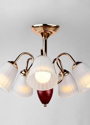 Люстра стельова класична e14 40w g (lk-419c/5) brille l67-145