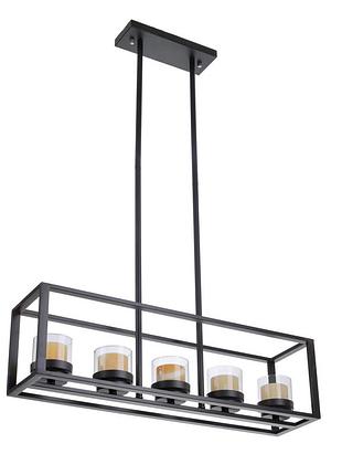 Люстра лофт підвісна свічка e27 60w bk (bl-387s/5) brille 24-387