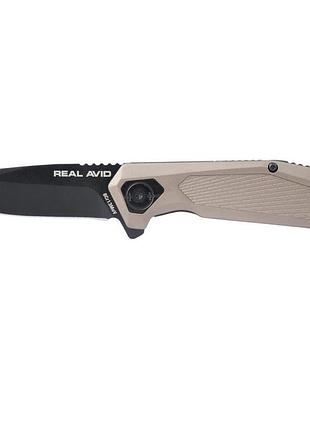 Нож складной real avid rav-3, black oxide, aluminum + ss beige
