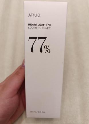 Заспокійливий тонік для проблемної шкіри anua heartleaf 77% soothing toner 250 мл2 фото