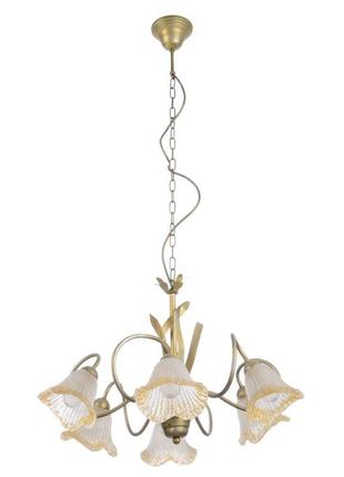 Люстра підвісна флористика e14 60w pb (br-862s/6) brille 179044