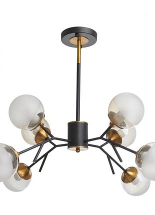 Люстра молекула стельова в зал e27 60w bk (bl-918c/8) brille 24-220