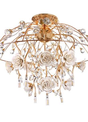 Люстра стельова флористика g4 45w g+wh (bkl-532c/9) brille 27-310