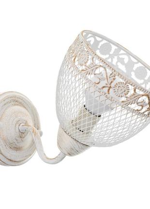 Бра настінне накладне класичне bkl-586w/1 e14 wh brille 26-638