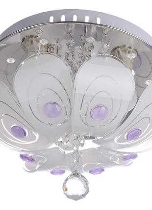 Люстра стельова торт кришталева e14 40w ch (bcl-454c/3) brille 22-178