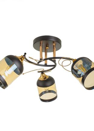 Люстра стельова в спальню e27 60w bk (lk-706s/3) brille 24-541