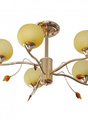 Люстра стельова класична e27 40w g (lk-80c/5) brille 187175