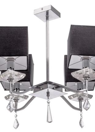 Люстра підвісна з абажуром e14 60w chr (bcl-319s/4) brille 178576