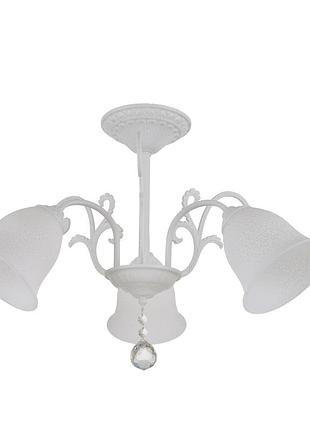Люстра стельова в спальню e27 60w wh (lk-686c/3) brille 24-410