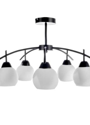 Люстра стельова класична в зал e27 60w bk (lk-562c/5) brille 22-951
