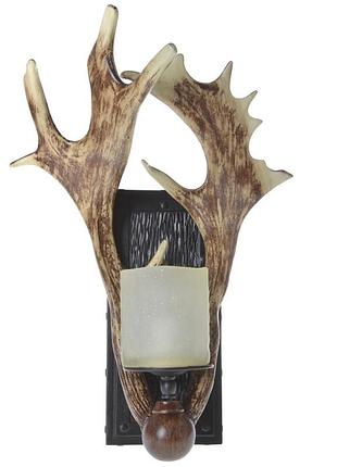 Бра настінне накладне роги кантрі bkl-097w/1 e14 brille l18-006