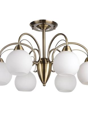 Люстра стельова класична e14 60w bz (lk-168c/6) brille yl46