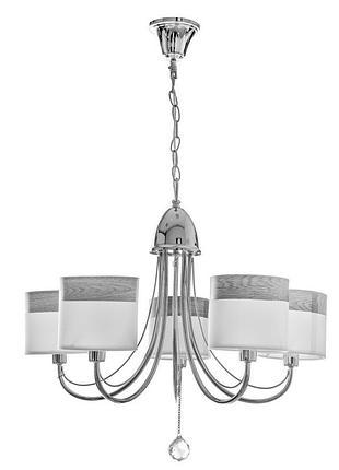 Люстра підвісна прованс з абажуром e14 40w ch (bkl-642s/5) brille 23-332