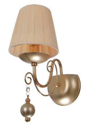 Бра настінне накладне класичне з абажуром bkl-718w/1 e14 fgd+cn brille 29-104
