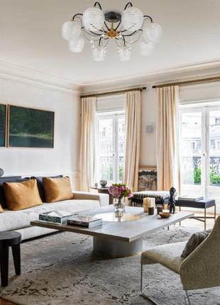 Люстра стельова класична e27 60w bk (lk-676c/8) brille 24-3344 фото