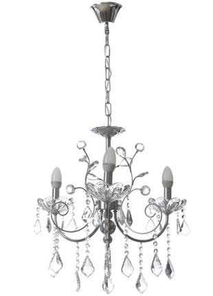 Люстра свічка підвісна кришталева e14 60w (bcl-657s/3) brille 22-825