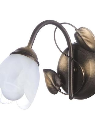 Бра настінне накладне флористика bkl-472w/1 e14 br brille 26-268