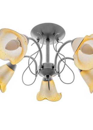 Люстра стельова в спальню e14 40w br (lk-574c/5) brille 23-166