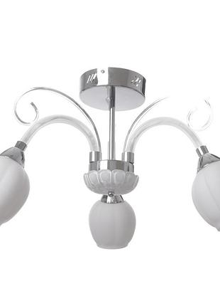 Люстра стельова в спальню e27 40w ch (lk-508c/3) brille l90-001