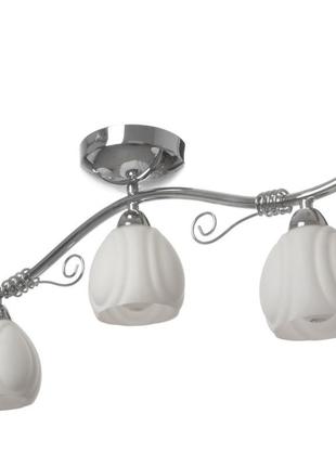Люстра стельова для коридору e14 60w ch (lk-521c/3) brille l97-006