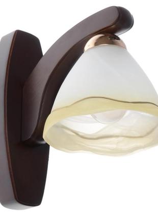 Бра настінне накладне дерев'яне кантрі bkl-412w/1 brille 180510