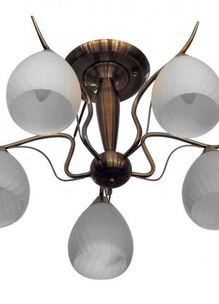 Люстра стельова e27 60w bz (br-01219c/5) brille 172218