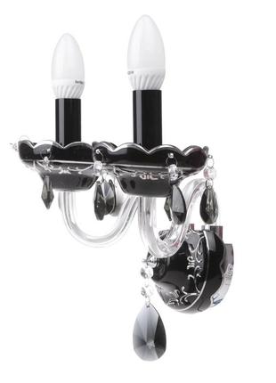 Бра настінне накладне у спальню кришталеве свічка класичне bcl-274w/2 e14 brille 186347