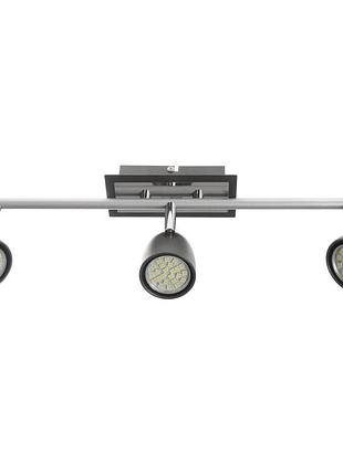 Світильник настінно-стельовий спот поворотний накладний htl-170/3 gu10 dgy brille 26-391