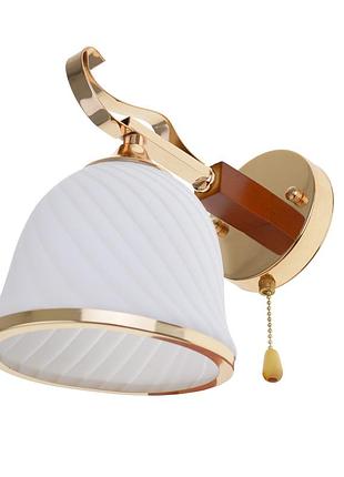 Бра настінне зі скляним плафоном lk-709w/1 e27 fg brille 29-262