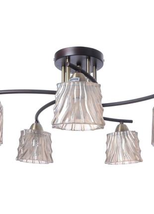 Люстра стельова класична e14 40w br (br-593c/5) brille l66-060