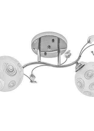 Люстра стельова в спальню e27 60w ch (lk-584c/2) brille 23-184