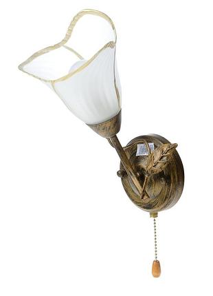 Бра настінне накладне з вимикачем флористика lk-204w/1 e14 brille l5-370