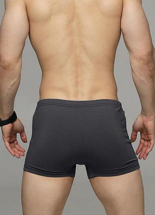 Чоловічі труси з бавовни, боксери однотонні з вшитою резинкою libertine сірі