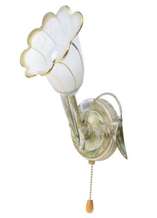 Бра настінне накладне з вимикачем флористика lk-208w/1 e14 brille l5-406