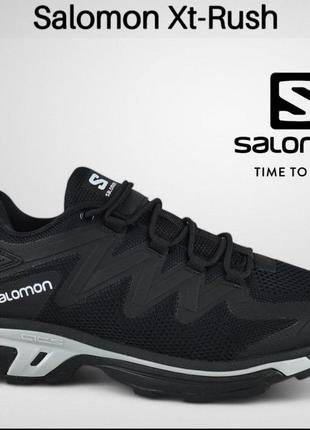 Кроссовки в стиле salomon xt-rush черные мужские