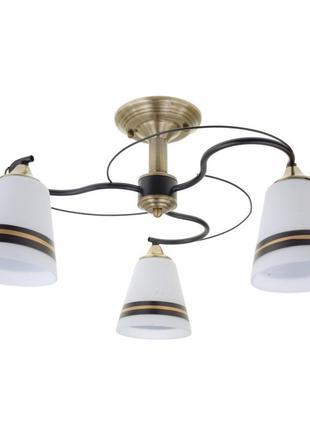 Люстра стельова в спальню e27 60w bk (lk-702c/3) brille 24-532