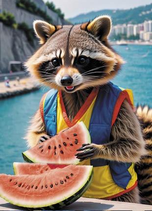 Блокноты на магните apriori , 5 шт, енот бодя, рыжий кот, символ года змея, херсонский арбуз