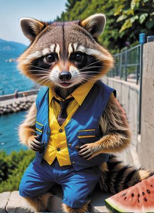 Блокноты на магните apriori , 5 шт, енот бодя, рыжий кот, символ года змея, херсонский арбуз