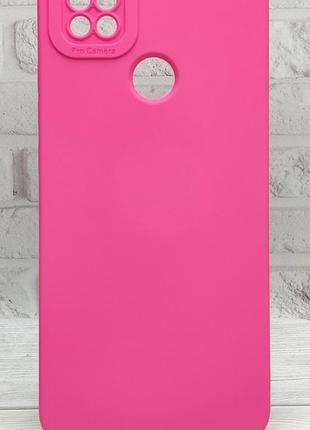 Чохол pro camera для xiaomi redmi 10a бампер із мікрофіброю рожевий