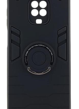 Чохол spgen ring для xiaomi note 9 pro протиударний бампер із підставкою чорний