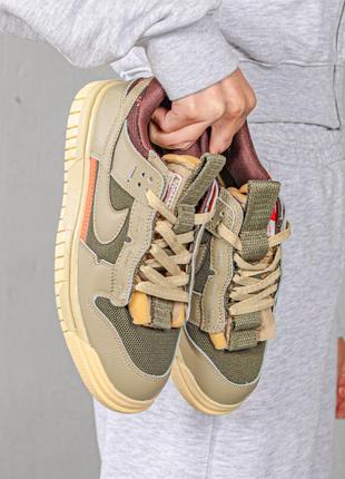 Кросівки nike air dunk jumbo medium olive4 фото