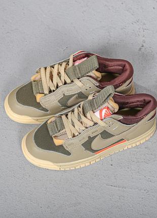 Кросівки nike air dunk jumbo medium olive8 фото