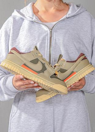 Кросівки nike air dunk jumbo medium olive6 фото