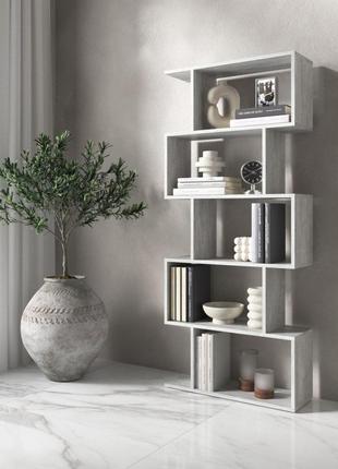 Етажерки та тумби, вітрини для віталень, полиця для книг, стелаж для дому, книжкова полиця бетон