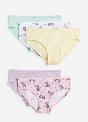 Трусики дитячі білизна для дівчинки труси h&m бавовна принт