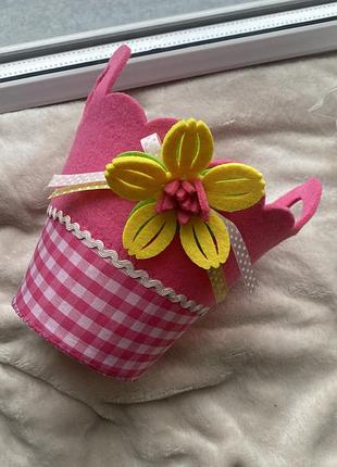 Корзинка ручной работы 🌸💗