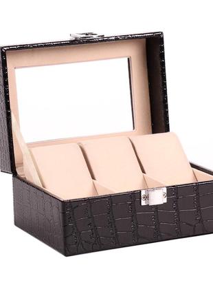 Шкатулка для зберігання годинників craft 3pu.cr.bl
