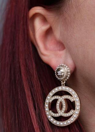 Сережки гвоздики з логотипом/посріблення та позолота 24к