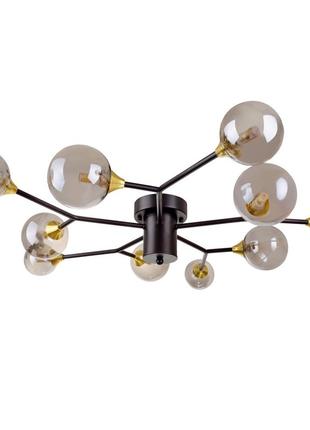 Стельова люстра br-01 635c/10 g9 bk/gy